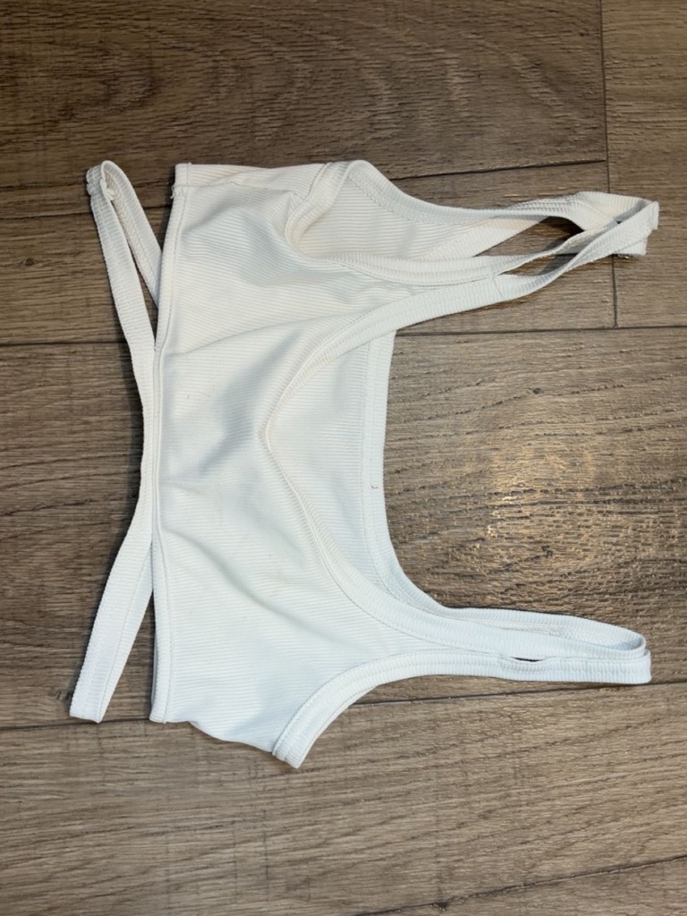 Classic White Ribbed Bralette Top - SHEIN : size small/ 4